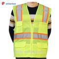 ANSI 107 High Visibility Police Safety reflektierende Weste Reißverschlusstasche